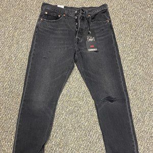 Levi's 501 Button Fly Distressed Jeans